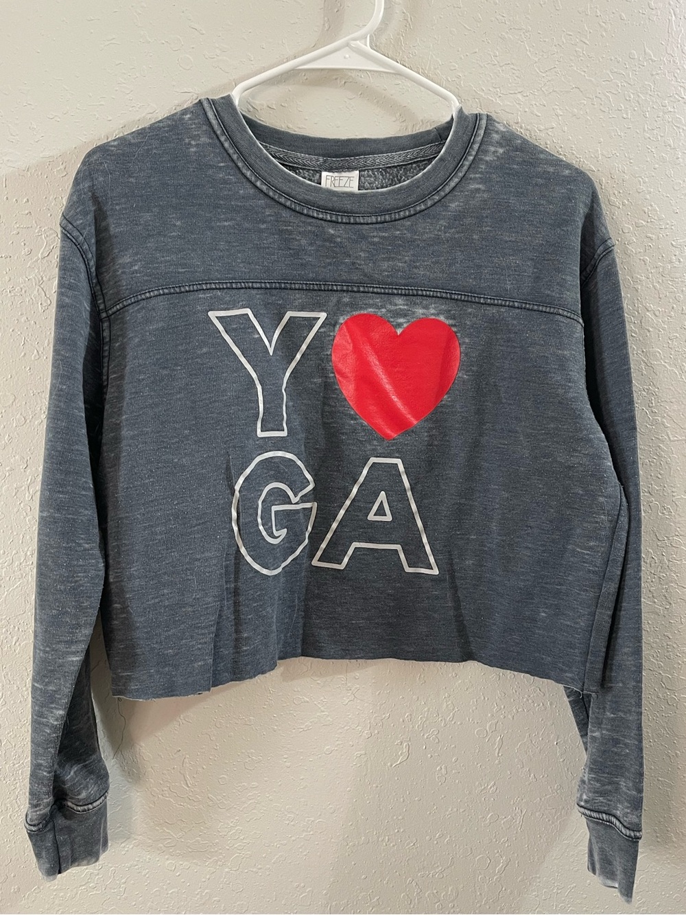 Freeze Heather Gray Sweatshirt with Ribbed Neck